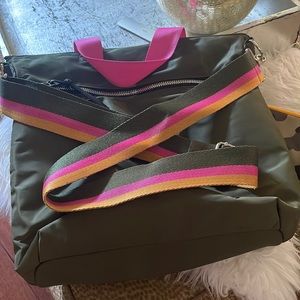 Shorty Love Wonder Crossbody Bag with Green Camo Jetty phone wallet.